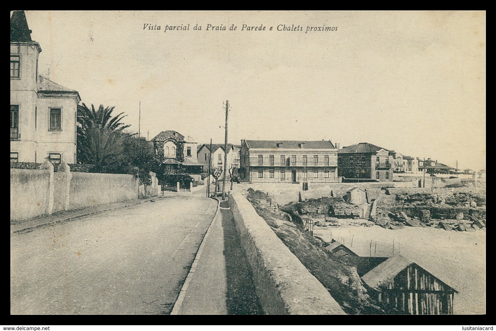 CASCAIS - PAREDE - Vista Parcial Da Praia De Parede E Chalets Proximos.( Ed.A.Horticola Apicola) Carte Postale - Lisboa