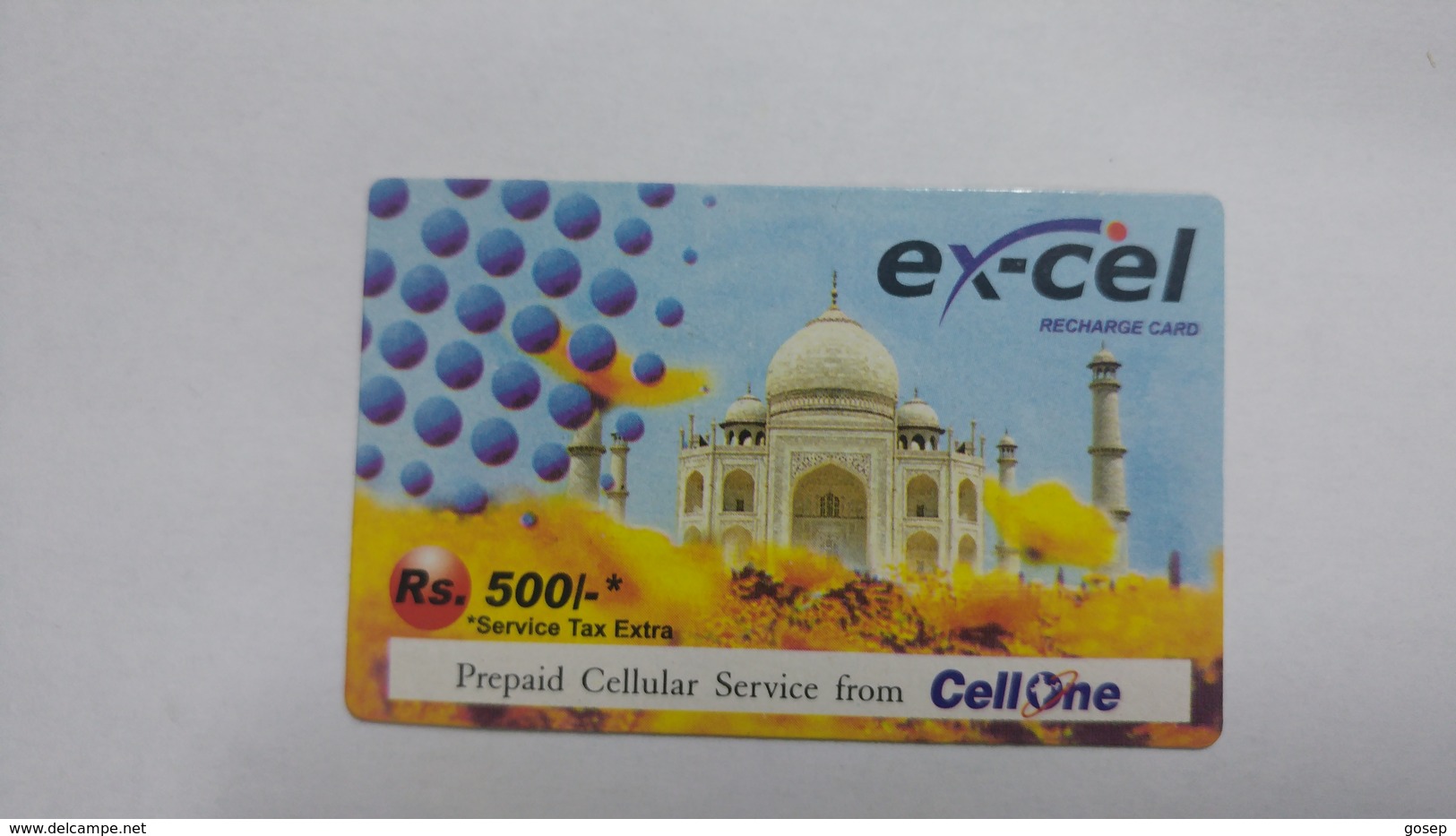 India-ex-cel-recharge Card-(30i)-(rs.500)-(25.7.2006)-(jaipur)-card Used+1 Card Prepiad Free - India