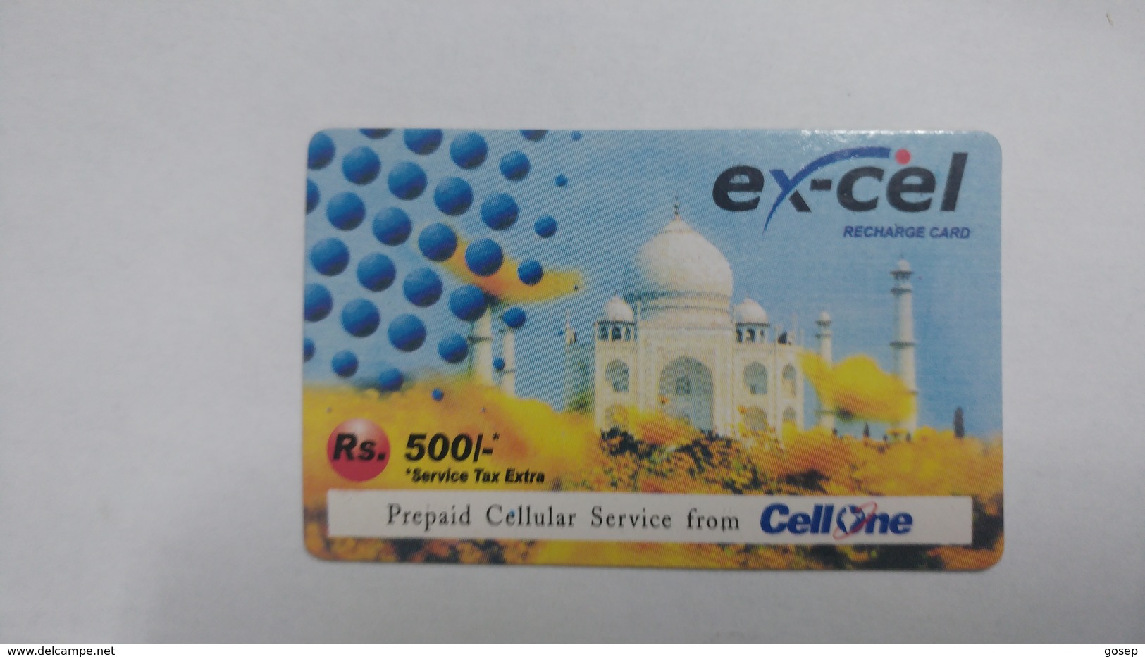 India-ex-cel-recharge Card-(30j)-(rs.500)-(30.4.2007)-(jaipur)-card Used+1 Card Prepiad Free - Indien