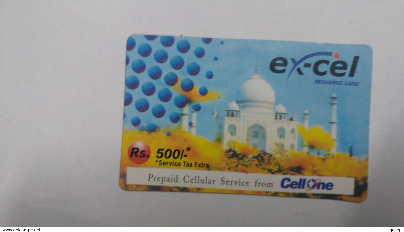 India-ex-cel-recharge Card-(30m)-(rs.500)-(31.3.2008)-(jaipur)-card Used+1 Card Prepiad Free - India