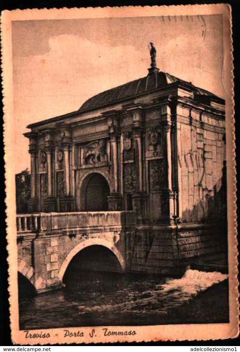 82004) CARTOLINA DI TREVISO-PONTE SAN TOMMASO-VIAGGIATA - Treviso