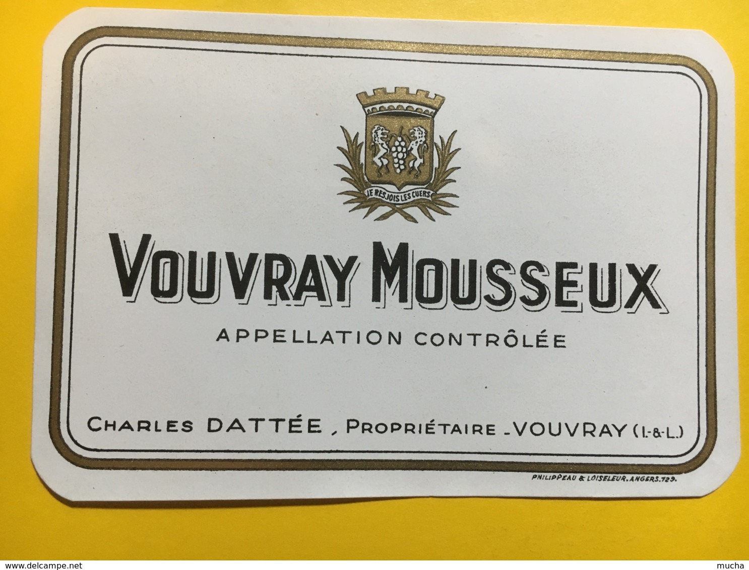 9142 - Vouvray Mousseux Charles Dattée - Autres & Non Classés