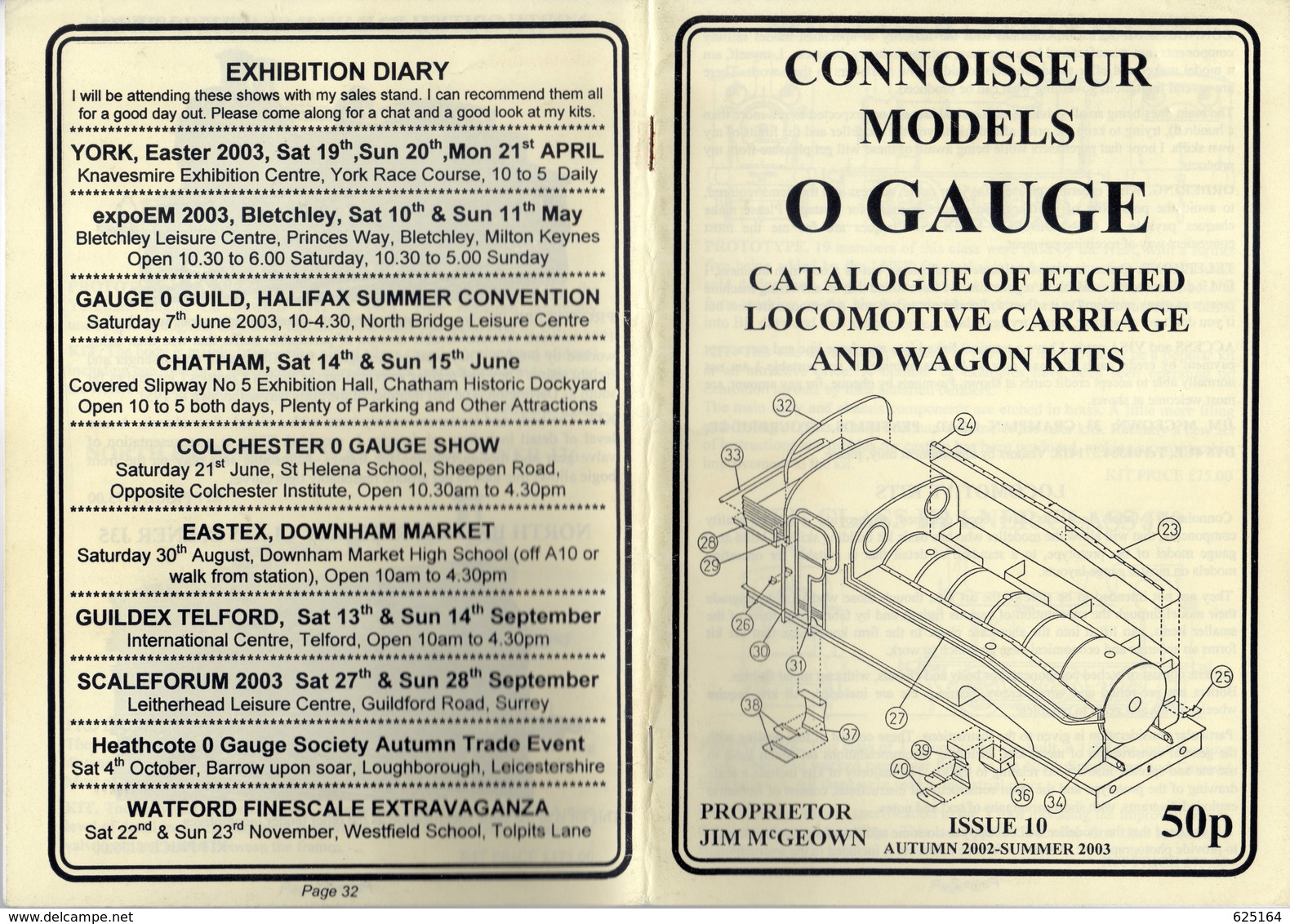 Catalogue CONNOISSEUR MODELS 2002-03 O GAUGE Kits Locomotive Wagon - English