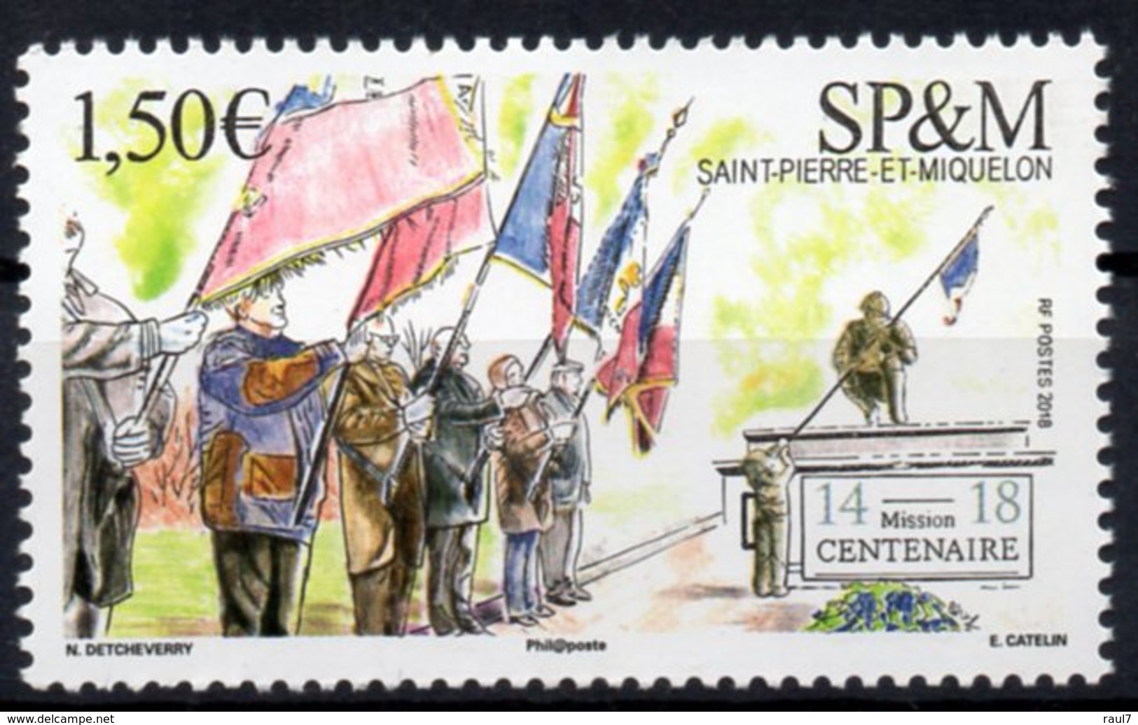 St Pierre & Miquelon 2018 - Cent 1ere Guerre Mondiale, Armistice - 1 Val Neuf // Mnh - Unused Stamps