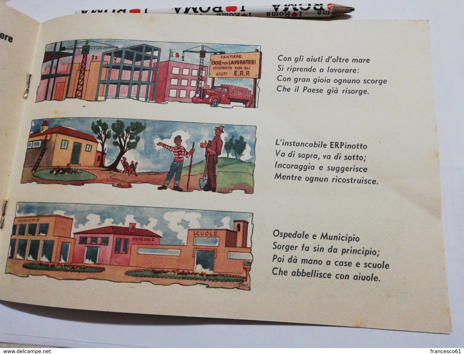 2740) Erpinotto Ricostruttore Illustrato Badellino ERP 1951 16 Pagine Usa - Altri & Non Classificati