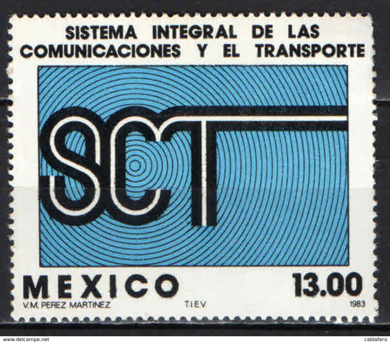 MESSICO - 1983 - SISTEMA INTEGRATO DI COMUNICAZIONE E TRASPORTI - MH - Messico