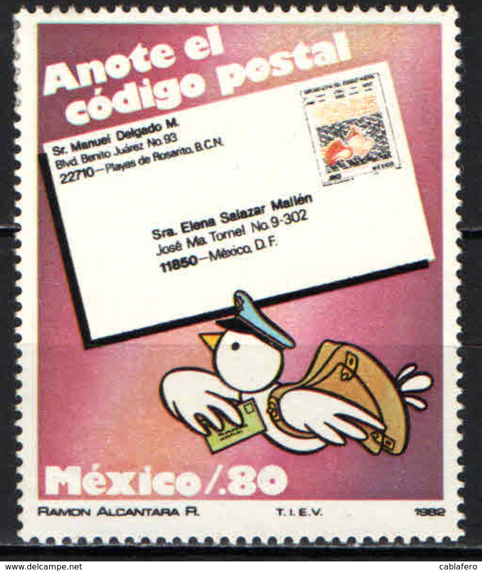 MESSICO - 1982 - INTRODUZIONE DEL CODICE DI AVVIAMENTO POSTALE - MH - Messico