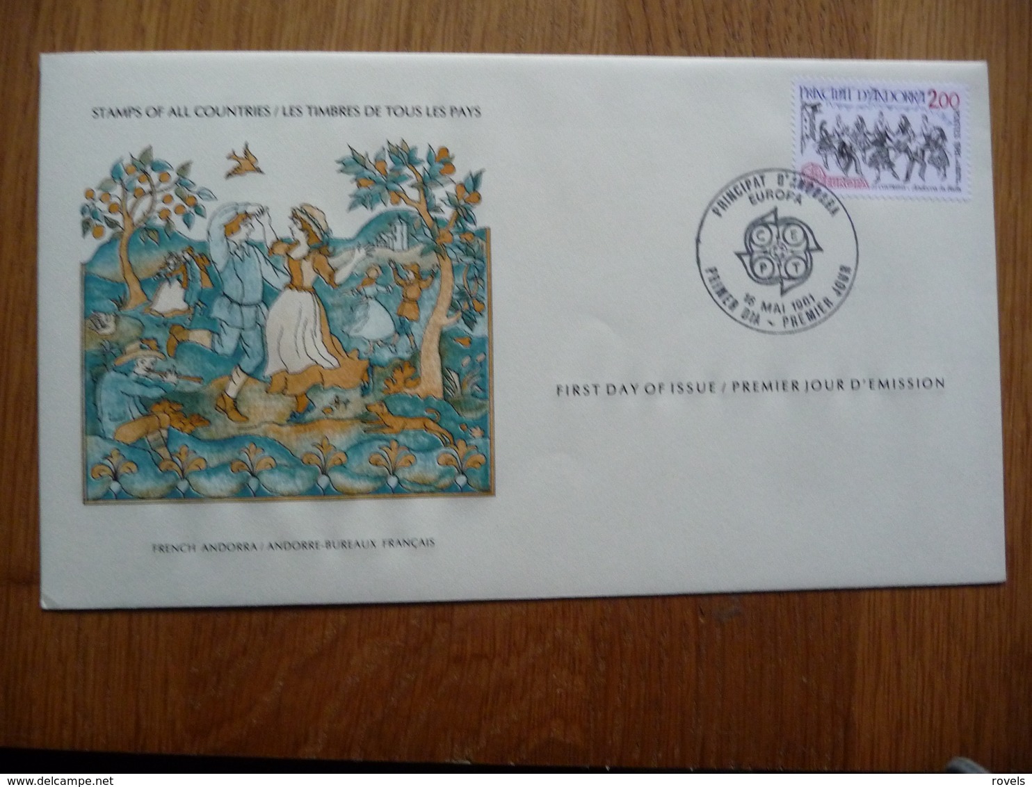 (S) French Andorra FDC, Europa, Folk Dance El Contrepas, People Dancing 16-05-1981 - Lettres & Documents