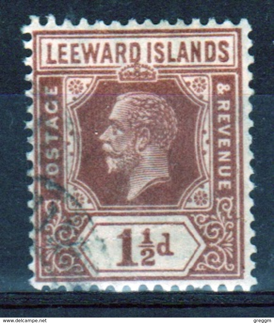 Leeward Islands 1921 Edward VII 1½d Red Brown Single Definitive Stamp. - Leeward  Islands