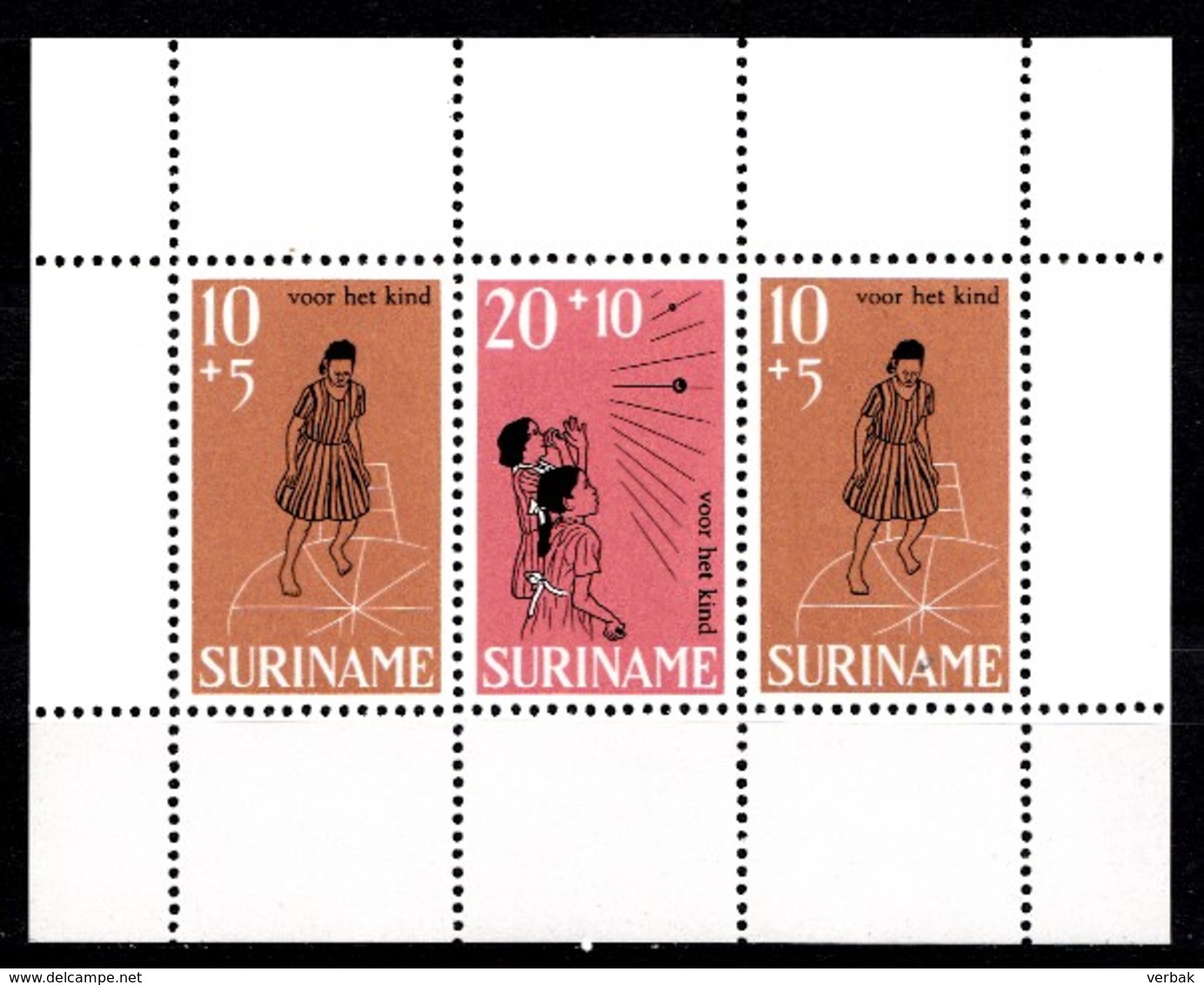 Surinam 1968 Mi.nr.:Block 8  Für Das Kind  Neuf Sans Charniere / MNH / Postfris - Surinam