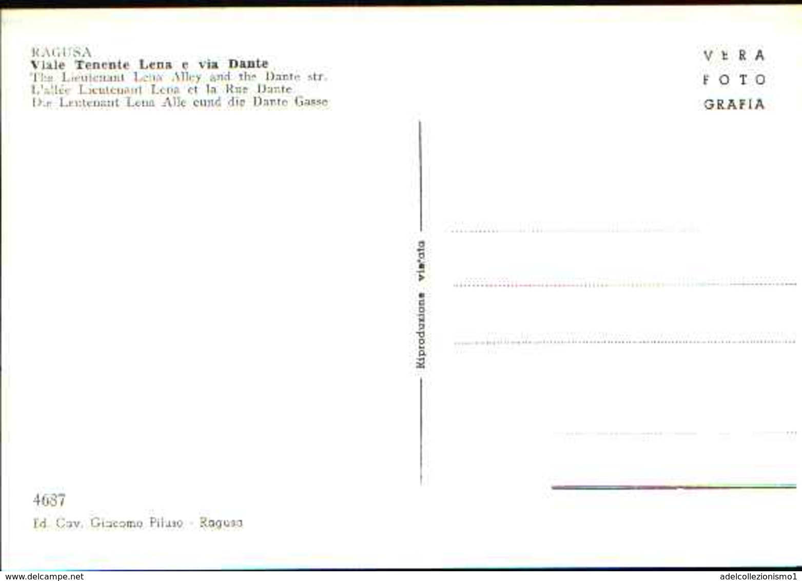 82024) CARTOLINA DI RAGUSA- VIALE TENENTE LENA E VIA DANTE-NUOVA - Ragusa