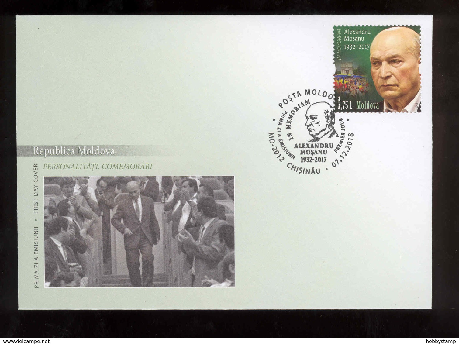 Moldova 2018 Alexandru Moshanu The First President Of The Parliament FDC - Moldova