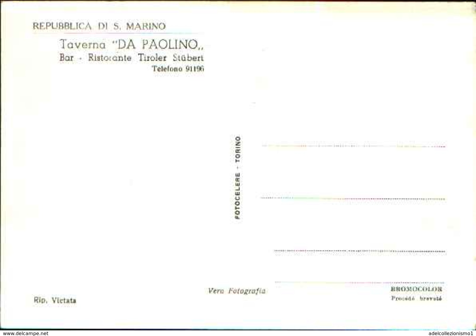 82029) CARTOLINA DI SAN MARINO-VARIE VEDUTE-TAVERNA DI PAOLINO-NUOVA - San Marino