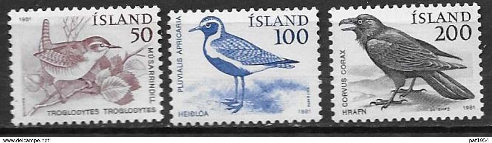 Islande 1981 N° 520/522 Neufs Oiseaux - Neufs