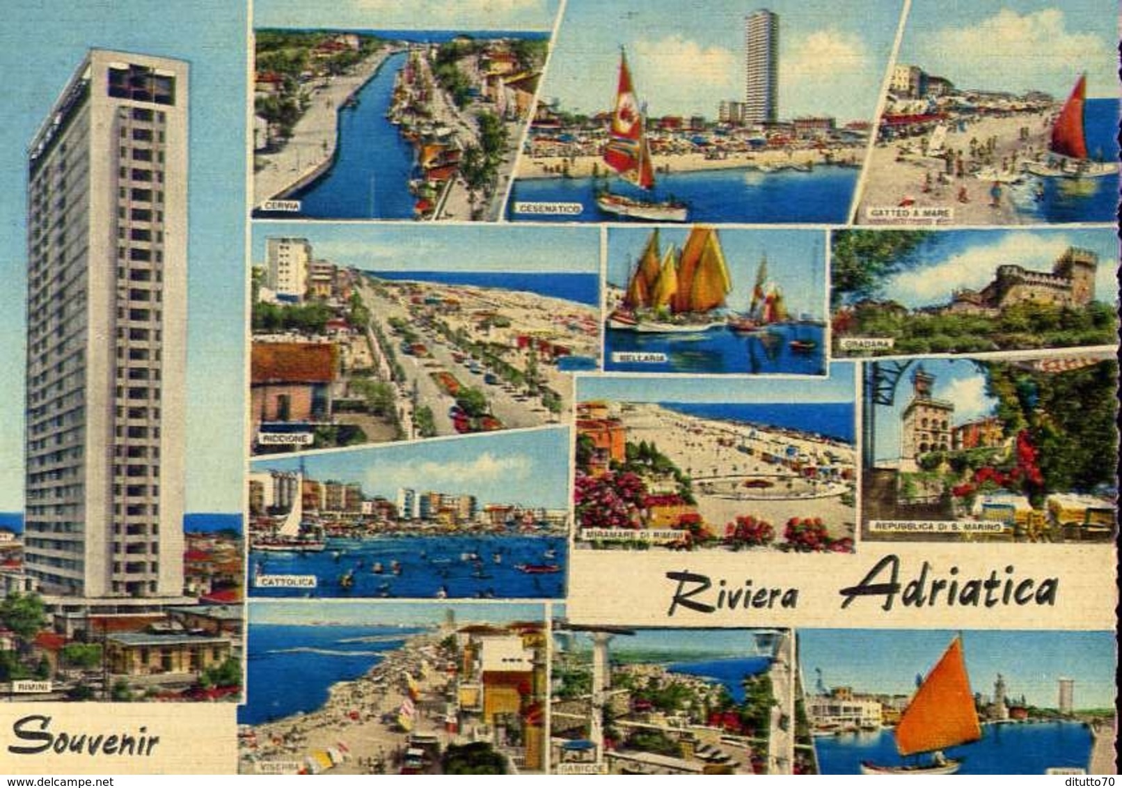 Riviera Adriatica - Cattolica - Rimini - Riccione - Cervia - Cesenatico - Bellaria - Gabicce - Formato  Grande Viaggiata - Altri & Non Classificati