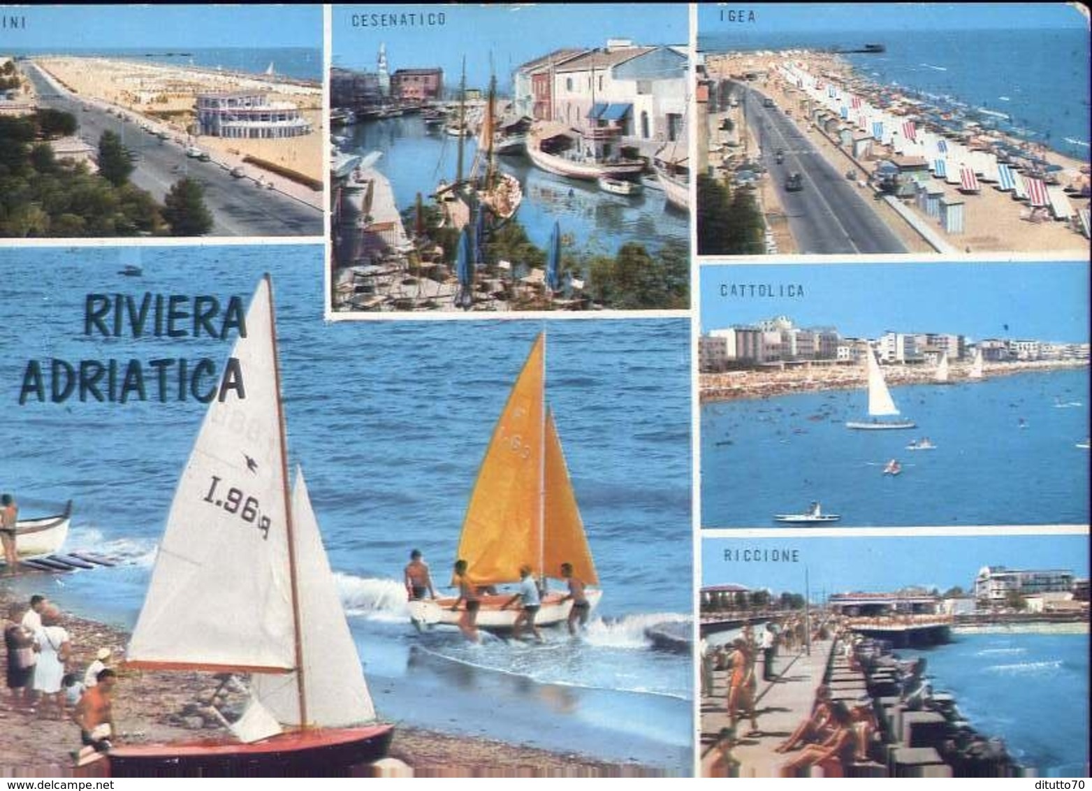 Riviera Adriatica - Cattolica - Rimini - Riccione - Cesenatico - Igea - Formato Grande Viaggiata – E 9 - Altri & Non Classificati