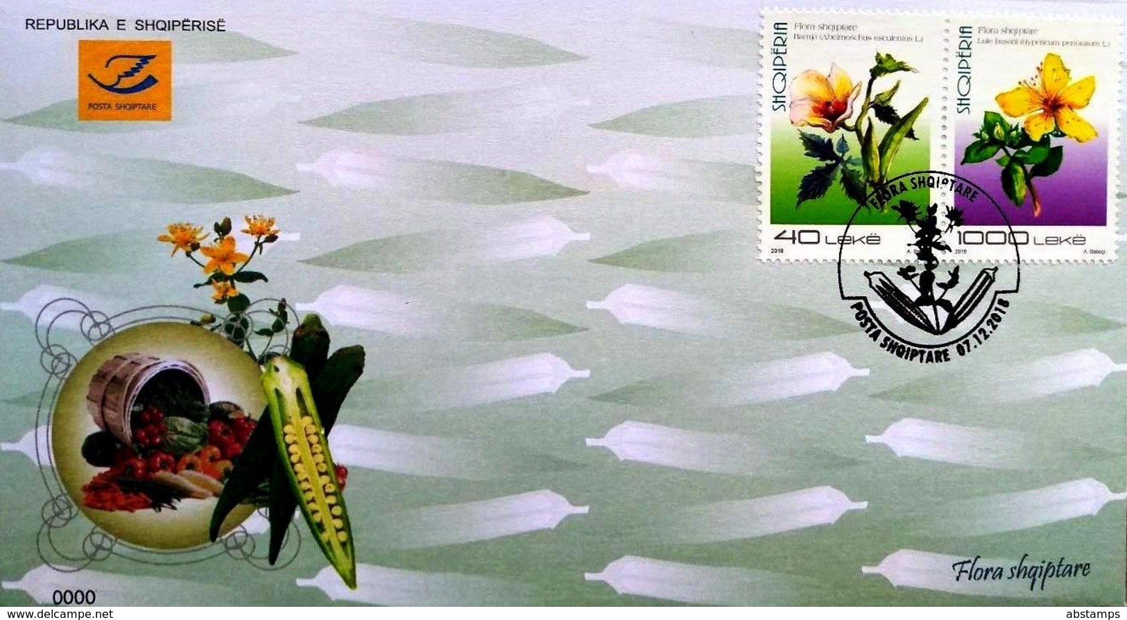 Albania Stamps 2018. Flora: Okra, St John's-wort. FDC MNH - Albania