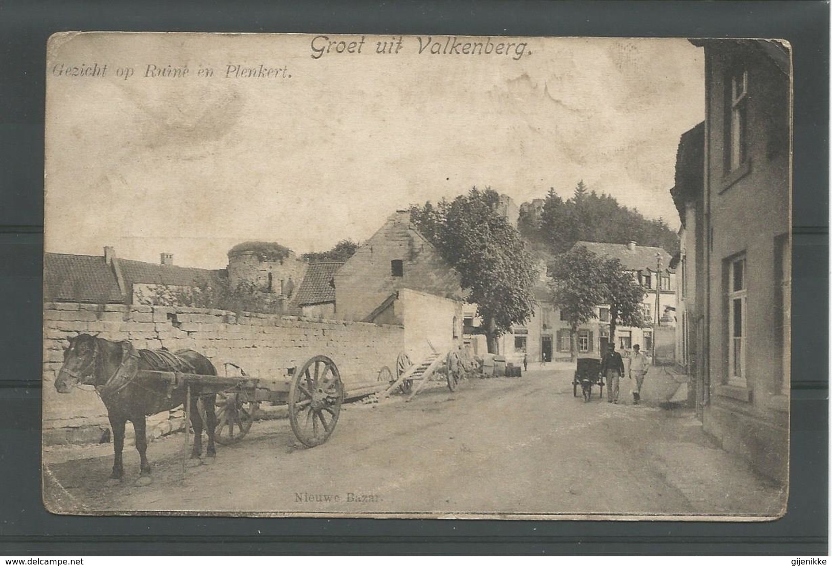 Oude Briefkaart Groet Uit Valkenberg Gezicht Op Ruine En Plenkert. - Valkenburg