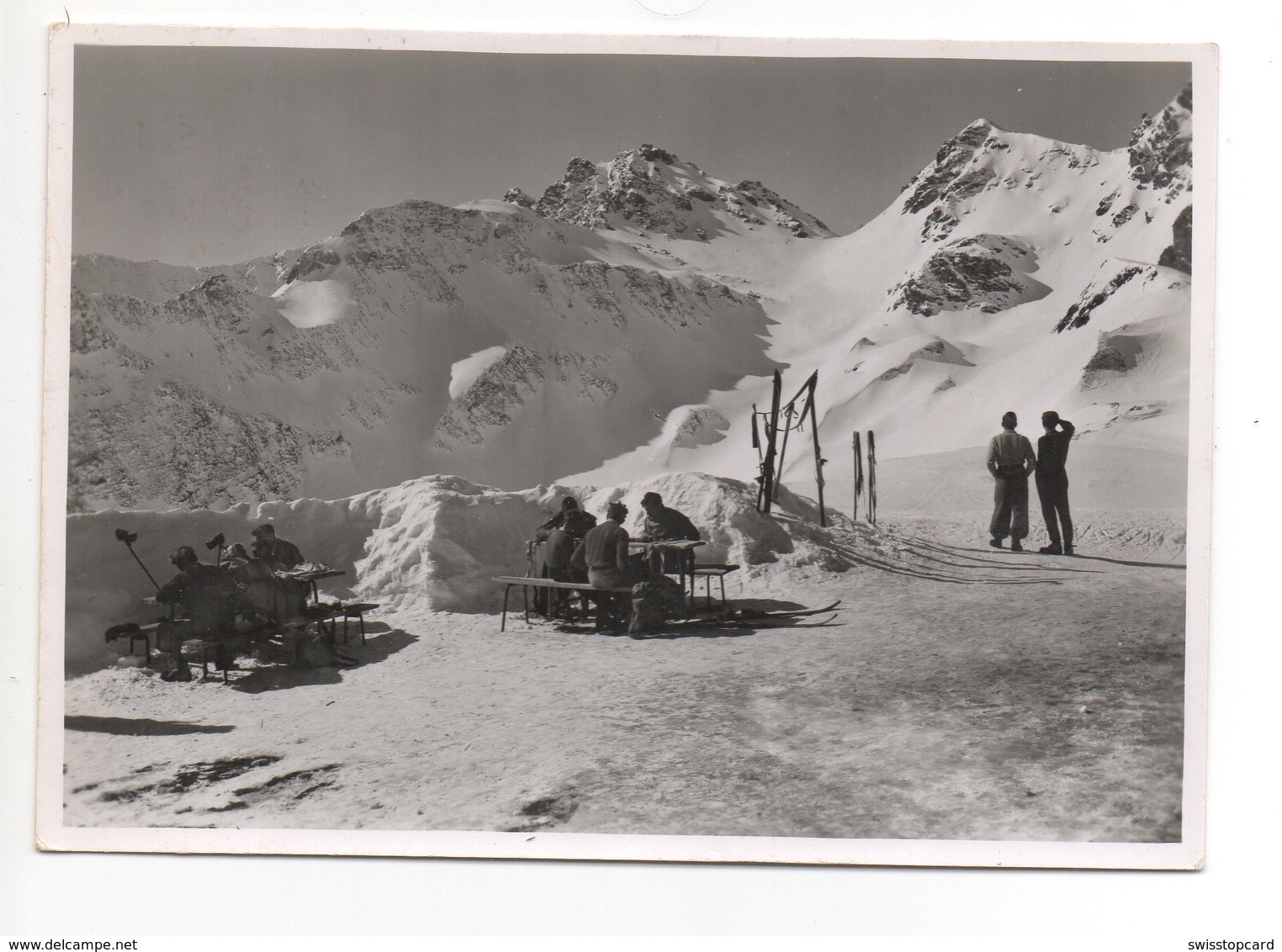 WANGS Pizol-Hütte S.A.C. Stempel Ski Hütte Gel. 1945 V. Sargans N. Zürich - Sargans