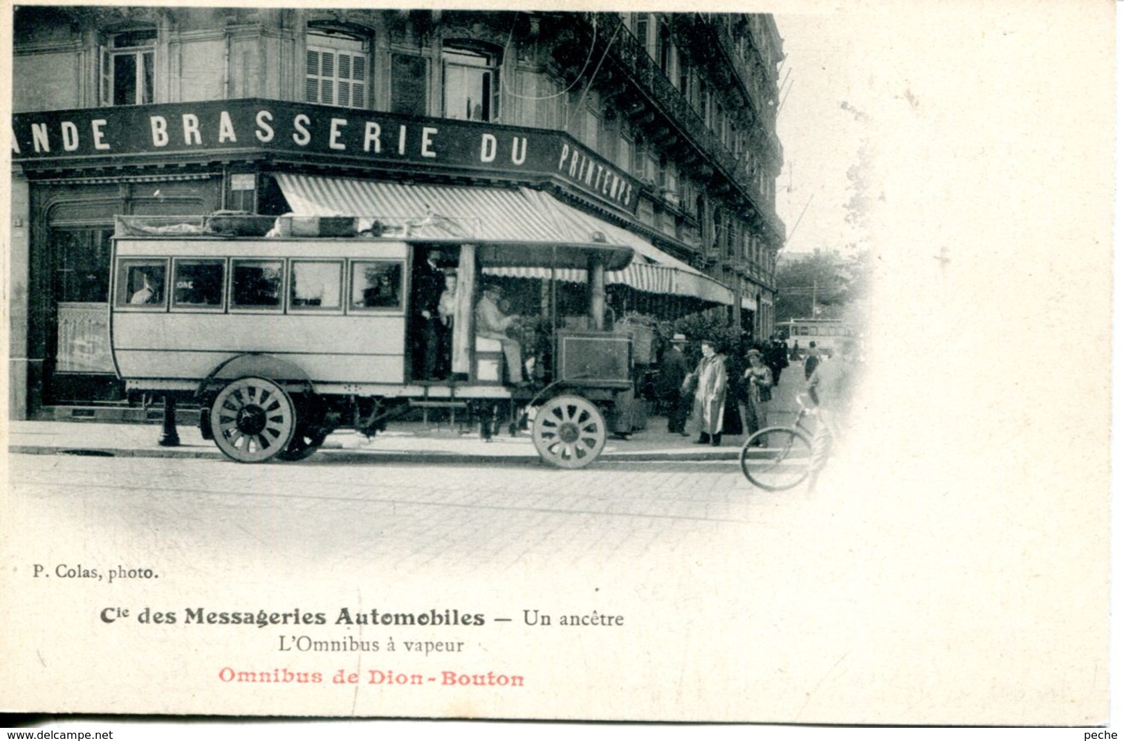 N°67480 -cpa Cie Des Messageries Automobiles -l'omnibus à Vapeur De Dion Bouton- - Bus & Autocars