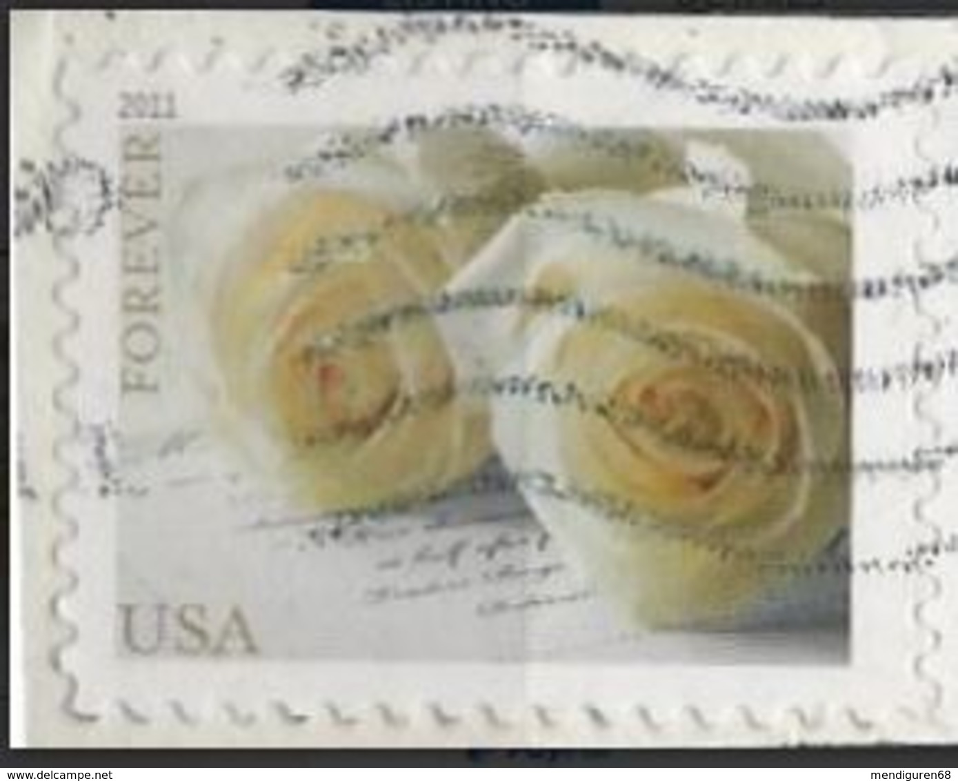 VERINIGTE STAATEN ETAT UNIS USA 2011 WEDDING ROSES F USED ON PAPER SC 4520 MI 4698 YT 4358 SG 5120 - Sheets