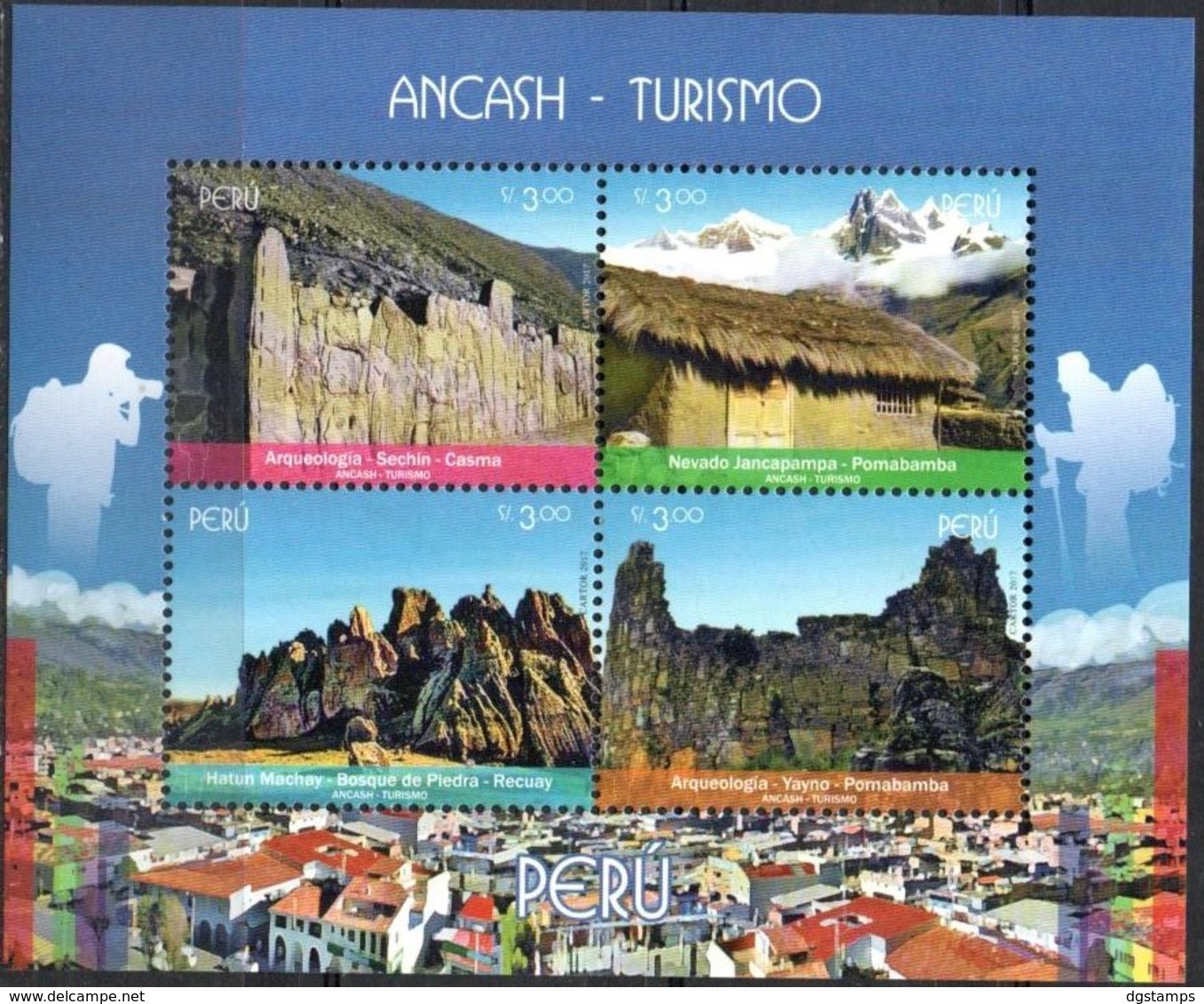 Peru 2018 ** HB ANCASH. Turismo. Arqueología. Montañas. Formación Rocosa. - Peru