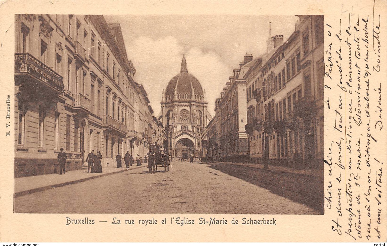 BRUXELLES - La Rue Royale Et L'Eglise St-Marie De Schaerbeck - Lanen, Boulevards