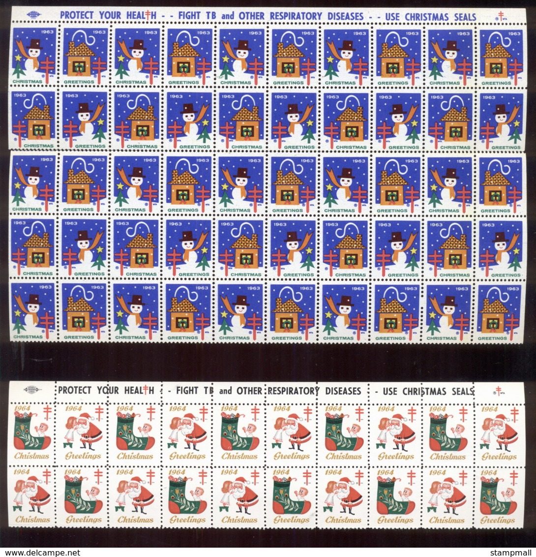 USA 1970's Xmas Seals 4 Scans - Collections