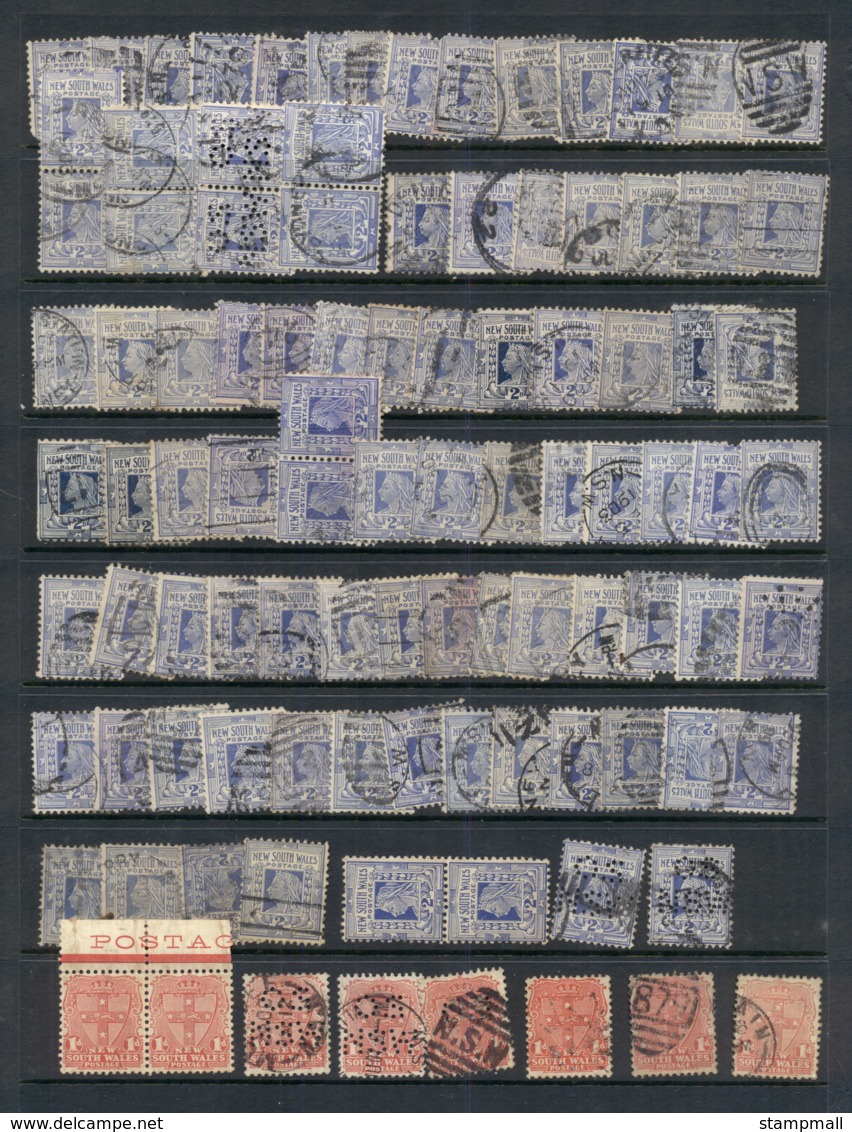 NSW 1860's on Assorted Oddments, duplicates, interest for postmarks, perforations, shades & watermark varieties,  (fault