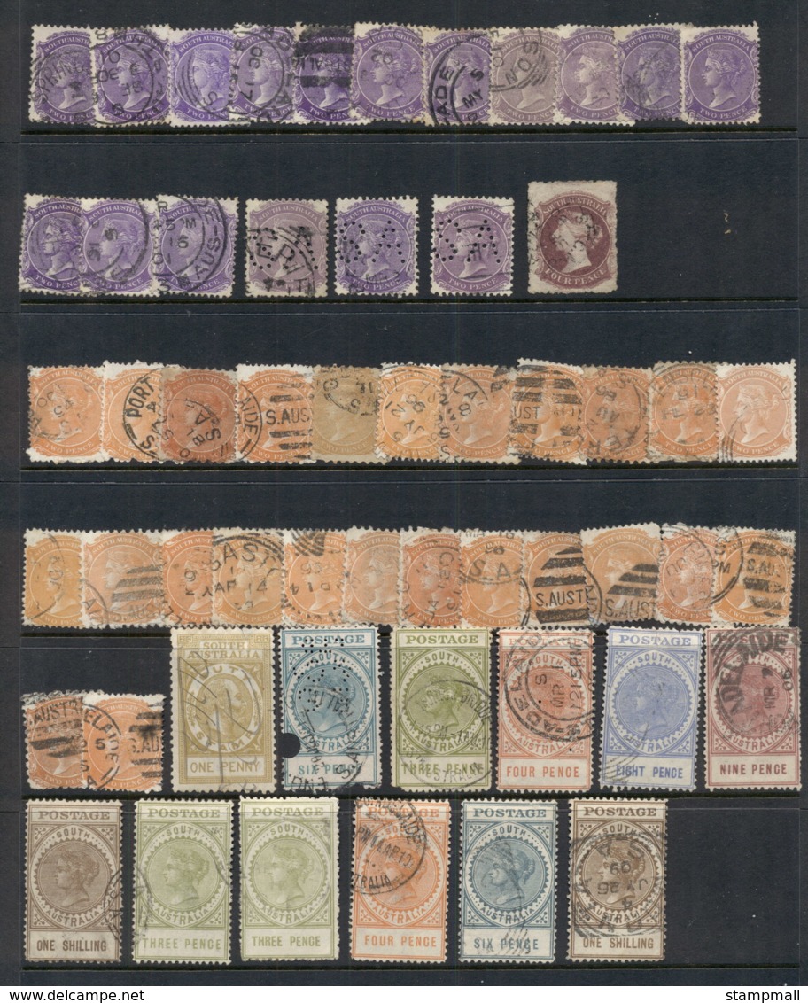 SA 1860's On Assorted Oddments, Duplicates, Interest For Postmarks, Perforations, Shades & Watermark Varieties,  (faults - Gebraucht