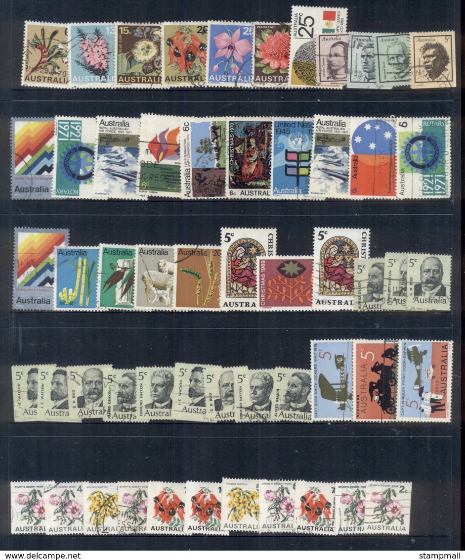 Australia 1960's To 70's Assorted Oddments, Sets, Singles & Duplicates 7 Scans - Used Stamps