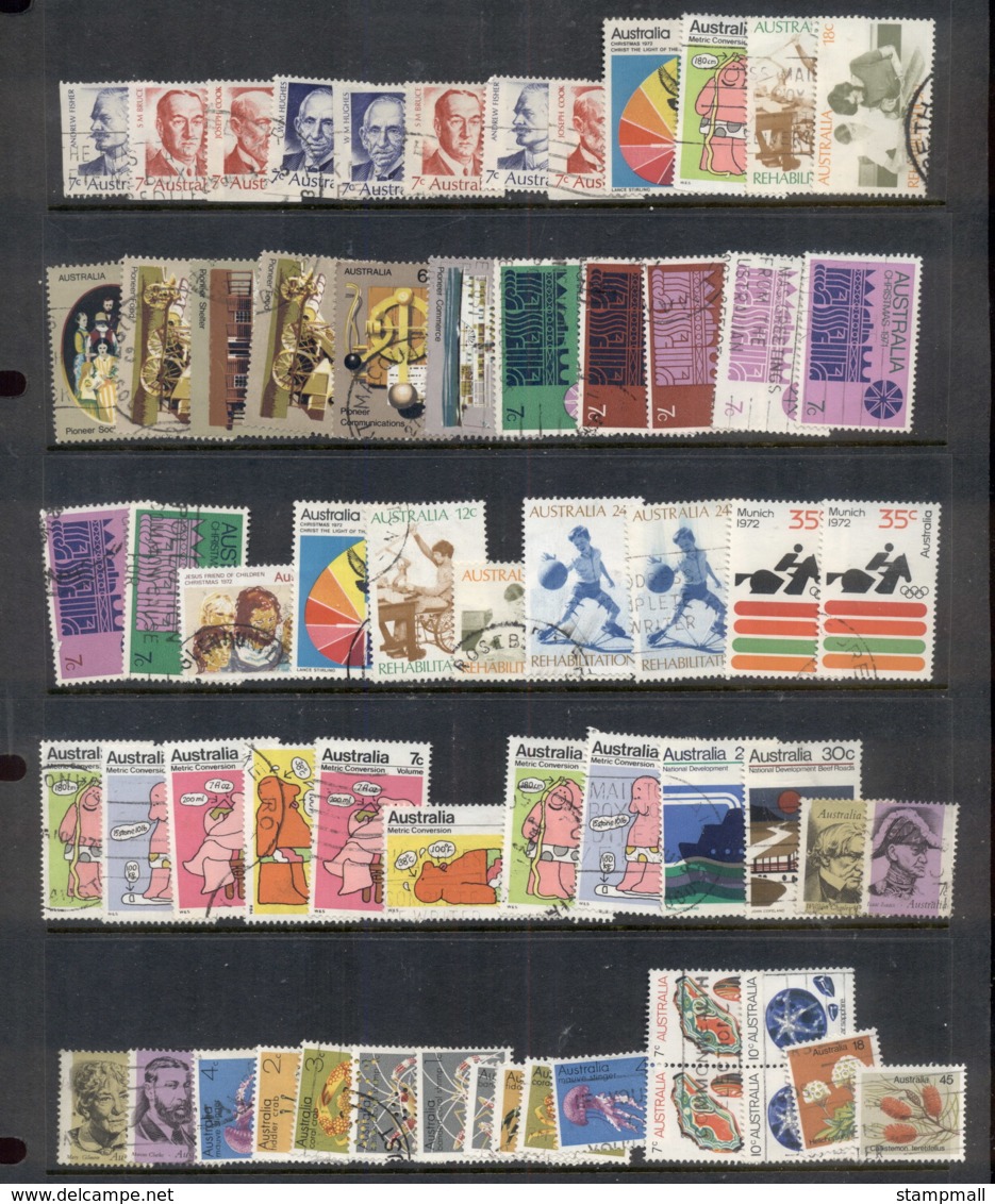 Australia 1960's To 70's Assorted Oddments, Sets, Singles & Duplicates 7 Scans - Used Stamps