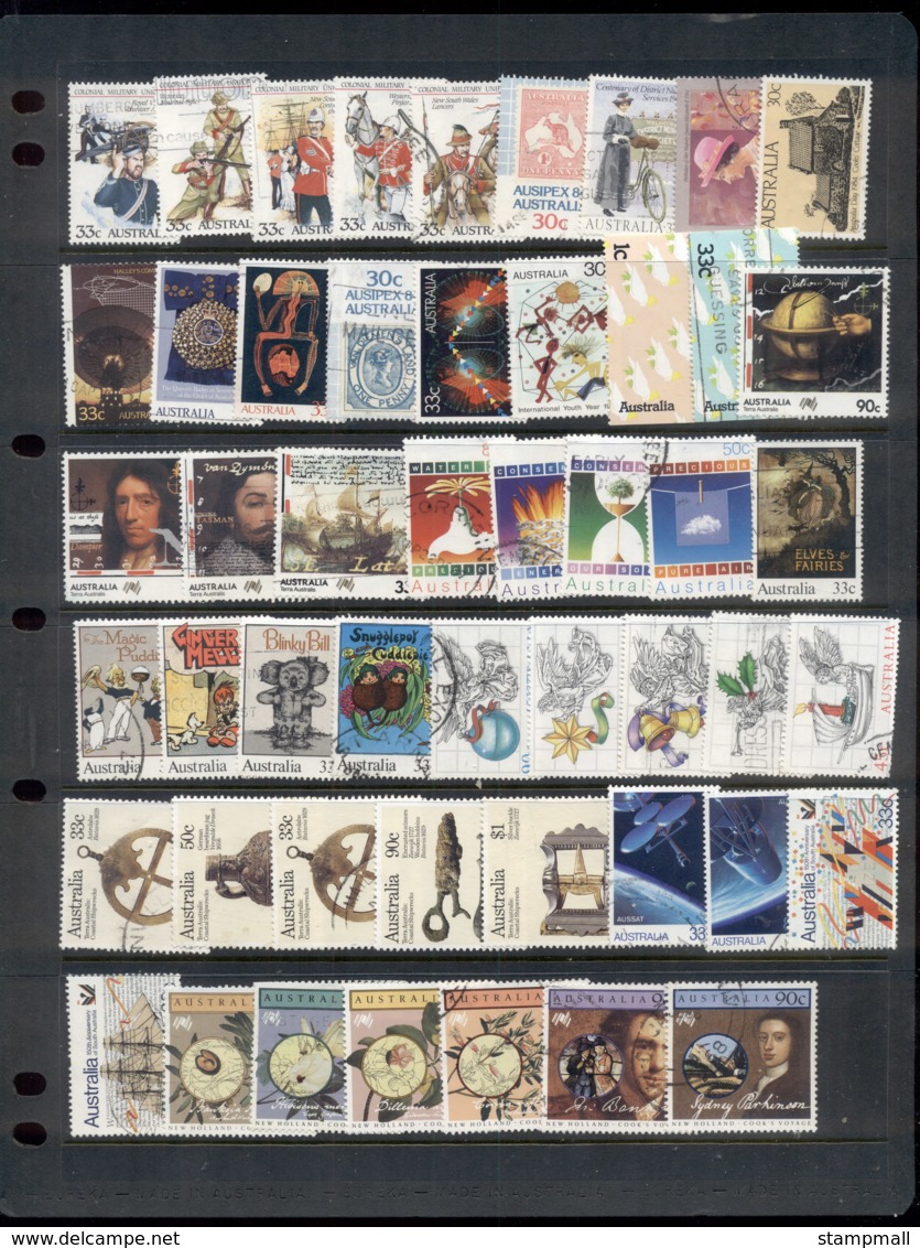 Australia 1980's Selection, Sets, Singles No Duplication 10 Scans - Collections