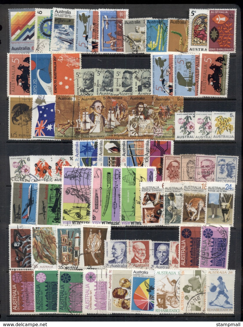 Australia 1960's Tp 70's Assorted Inc Sets & Singles, Little Duplication 6 Scans - Used Stamps