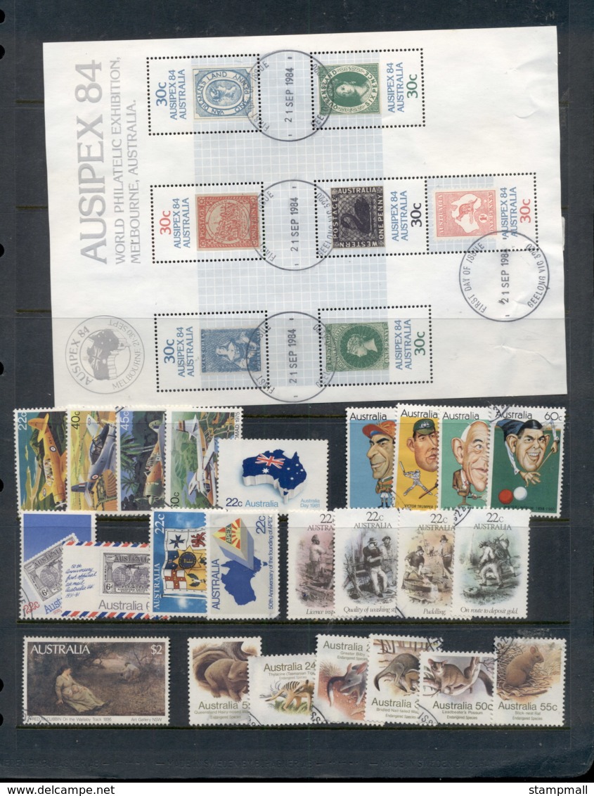 Australia 1980-84 Mostly Complete For The Era Selection Ex FDC, FU 5 Scans - Used Stamps