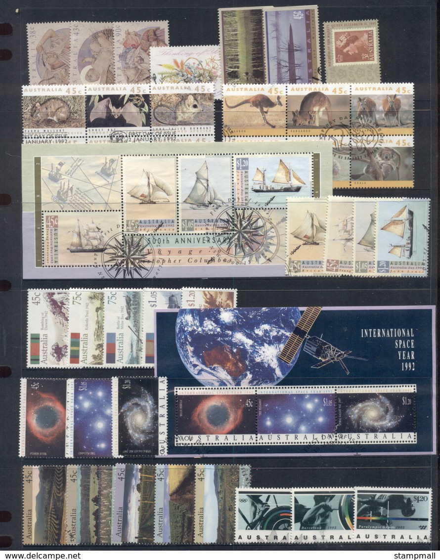 Australia 1990-1995 Mostly Complete For The Era Selection Ex FDC, FU 8 Scans - Collections