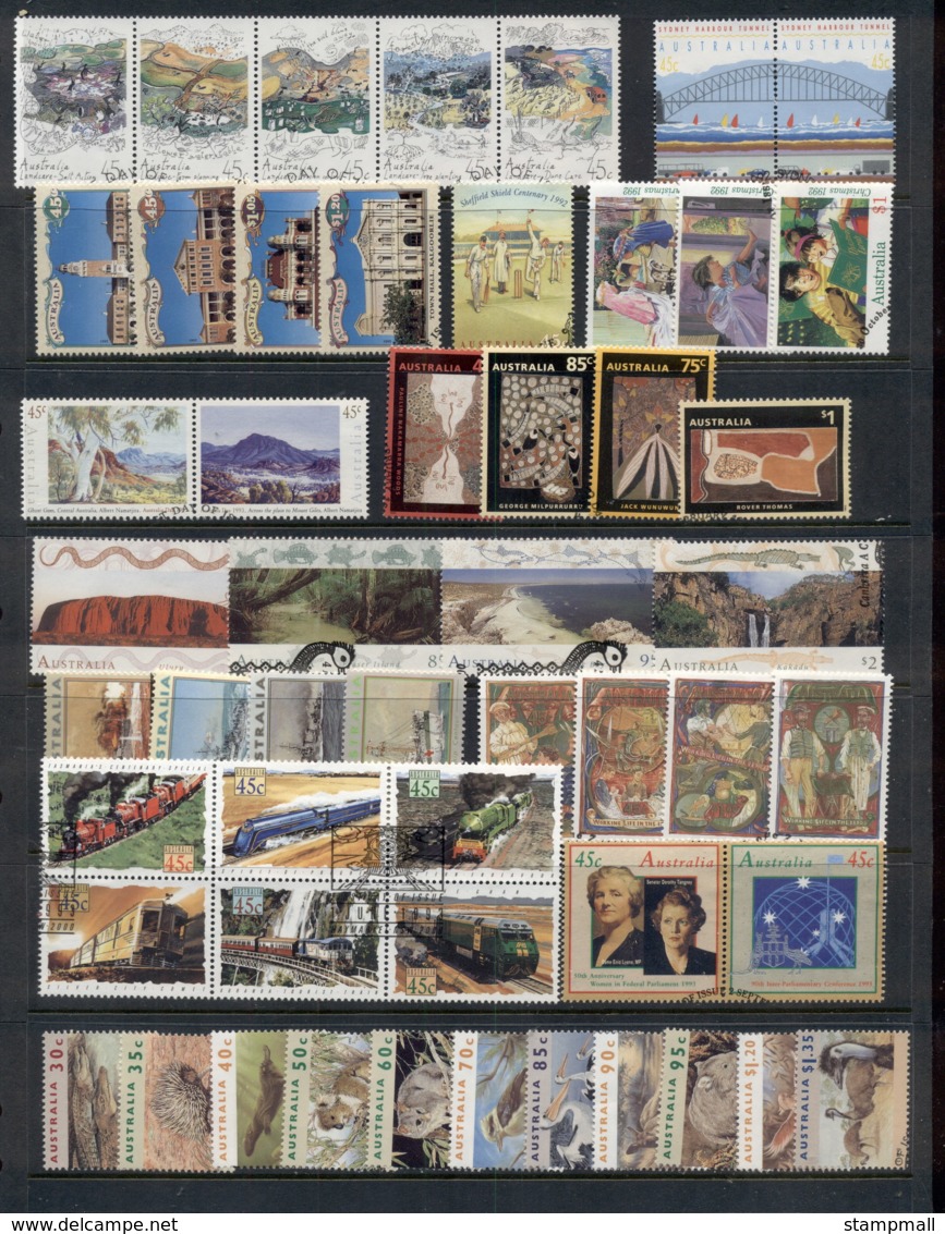 Australia 1990-1995 Mostly Complete For The Era Selection Ex FDC, FU 8 Scans - Collections