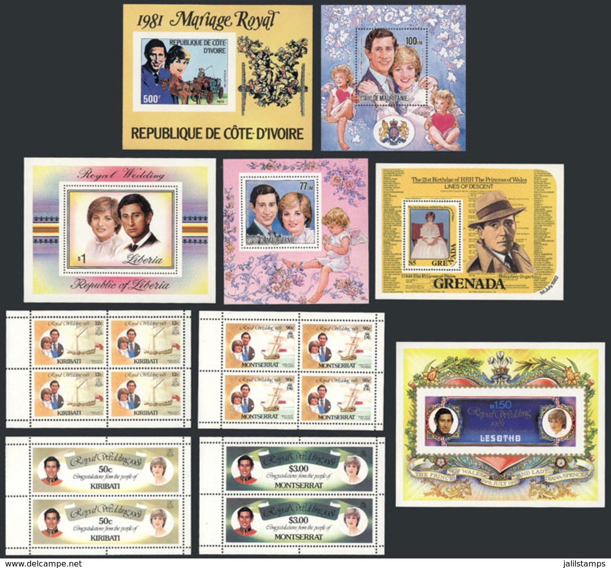 TOPIC LADY DI: Large Number Of Souvenir Sheets And Mini-sheets, All MNH, Most Of British Colonies. It Includes Some Impe - Autres & Non Classés