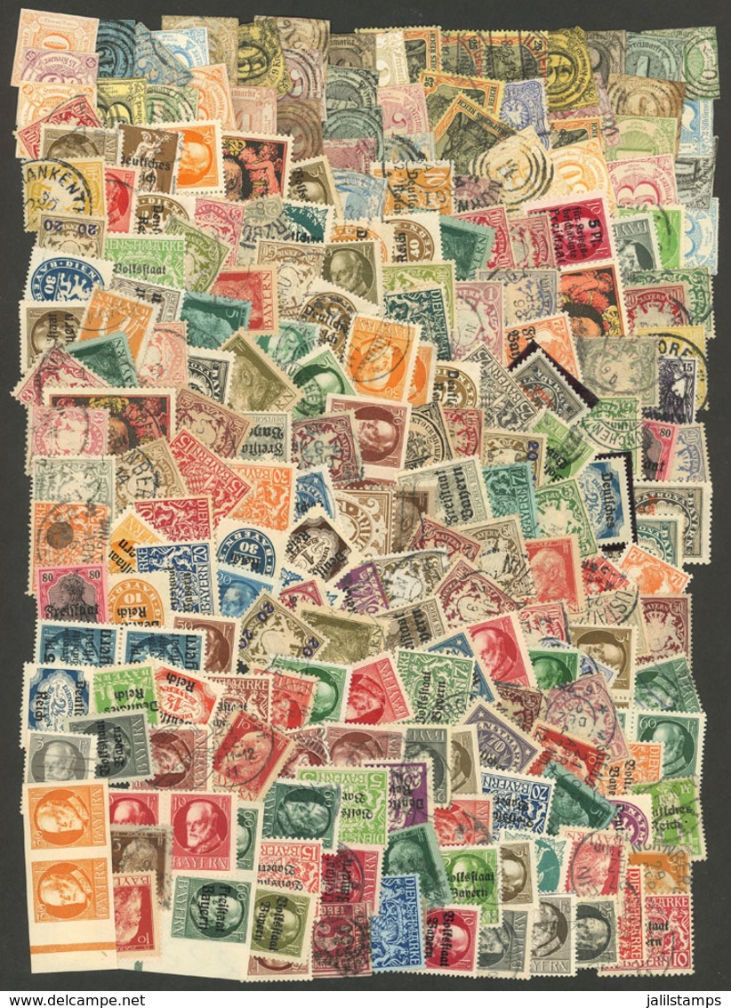 GERMANY: Envelope With Interesting Lot Of LARGE NUMBER Of Stamps Of Varied Periods, Used Or Mint (they Can Be Without Gu - Verzamelingen