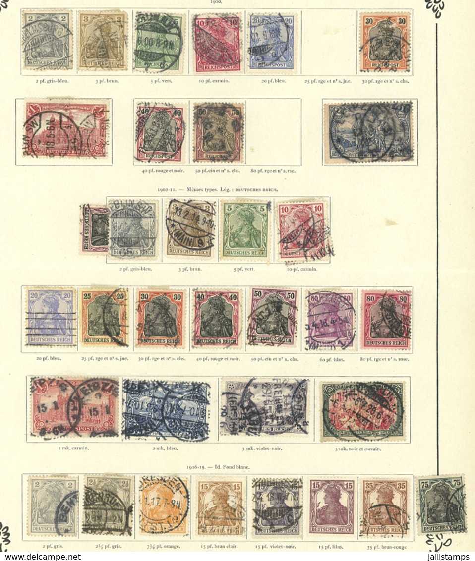 GERMANY: Old Collection On Album Pages, Used Or Mint Stamps, Fine General Quality, Good Opportunity! IMPORTANT: Please V - Verzamelingen