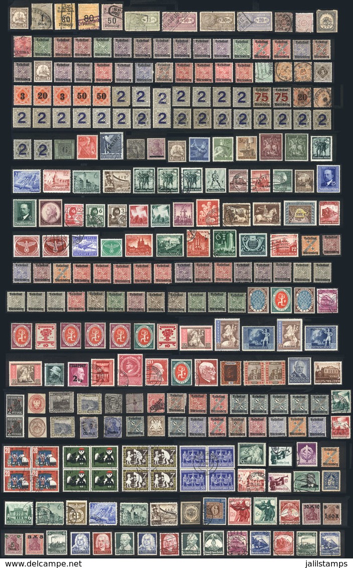 GERMANY: Lot Of Varied Stamps, Of All Periods, Used Or Mint (they Can Be Without Gum), Some With Defects, Others Of Fine - Verzamelingen