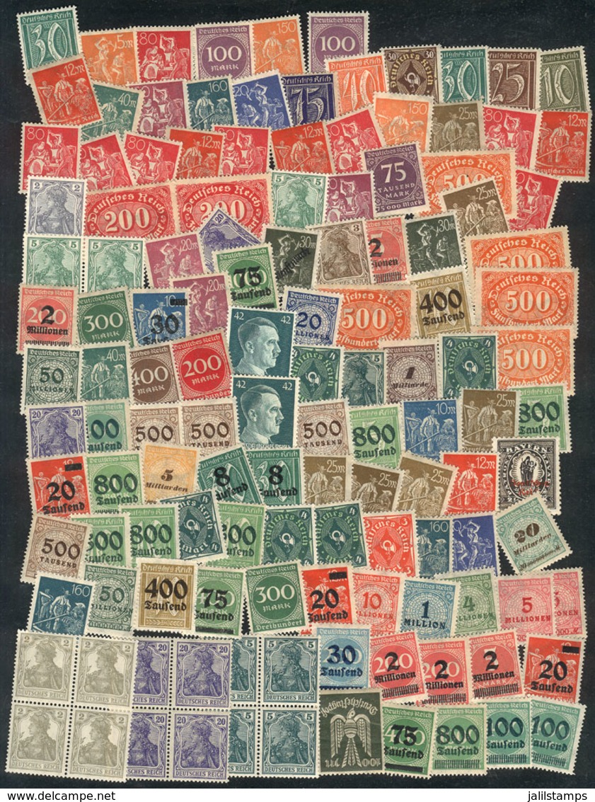 GERMANY: Envelope With Interesting Lot Of LARGE NUMBER Of Stamps Of Varied Periods, Used Or Mint (they Can Be Without Gu - Collections