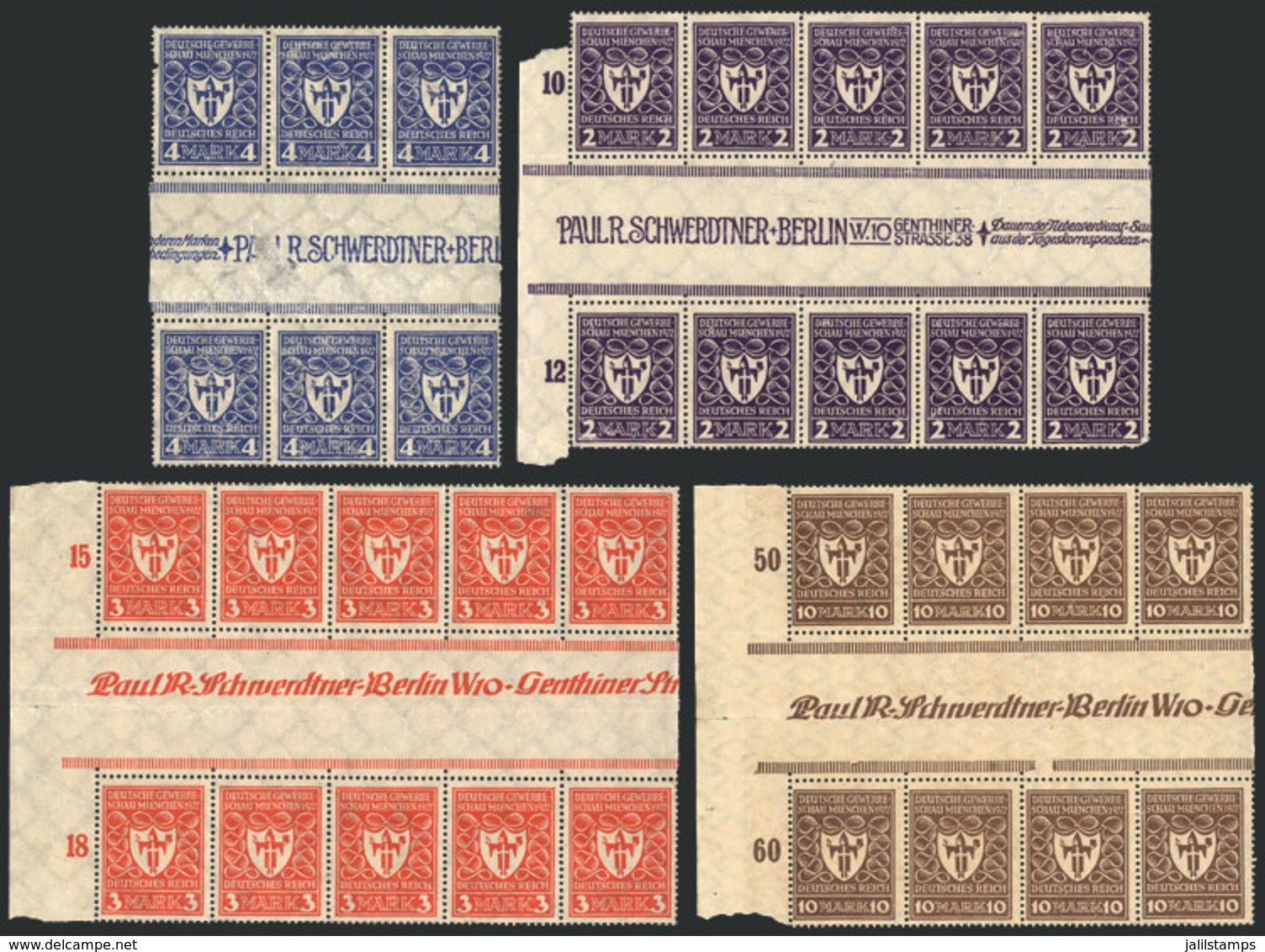 GERMANY: Lot Of Stamps Wigh Gutters, Mint No Gum, With Some Minor Defects, Interesting! - Sammlungen