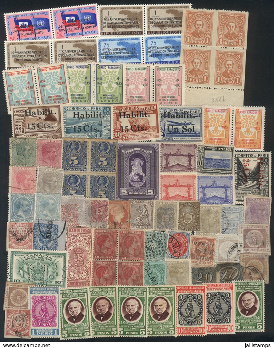 AMERICA: AMERICAN COUNTRIES: Lot Of Varied Stamps, Some Very Interesting, Mixed Quality (some With Defects, Others Of VF - America (Other)