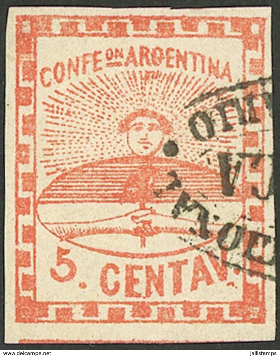 ARGENTINA: GJ.1, Used In Rosario, Very Fine Quality, Signed By Alberto Solari On Back - Other & Unclassified
