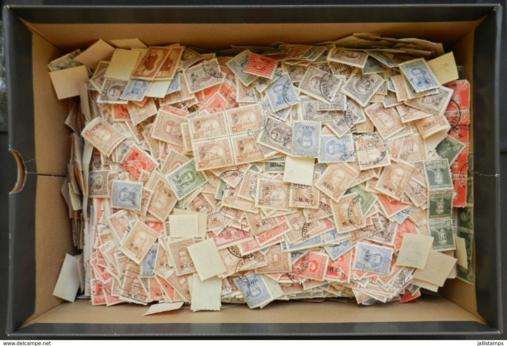 ARGENTINA: Box With About 23,000 Used DEPARTMENT Stamps, Almost All Of Very Fine To Excellent Quality. Huge Lot Perfect  - Autres & Non Classés