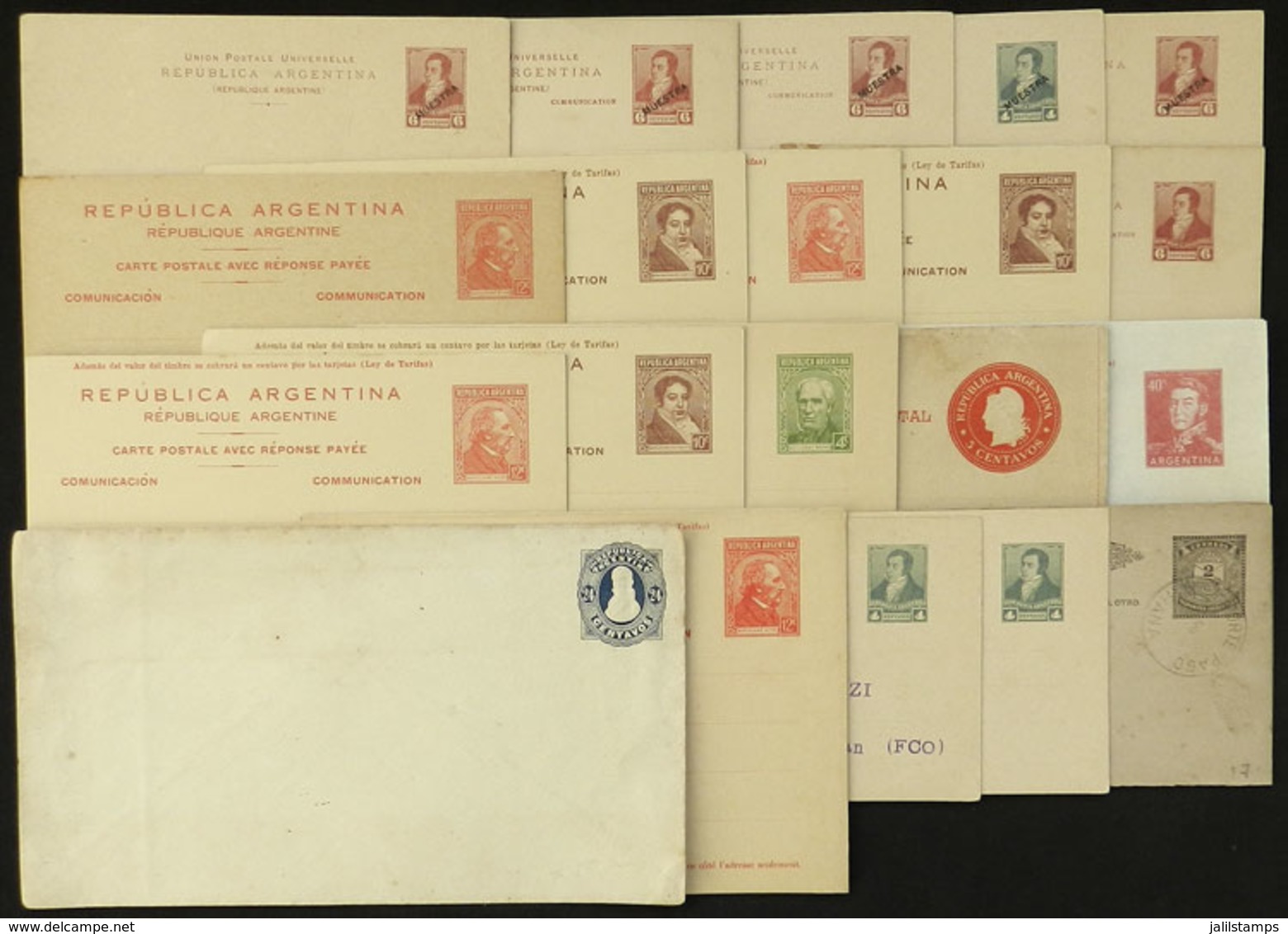 ARGENTINA: About 20 Varied Postal Stationeries, Unused And In General Of Very Fine Quality, Some Are Double Postal Cards - Other & Unclassified