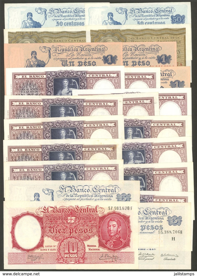 ARGENTINA: Lot Of Banknotes Of Varied Periods, Little Duplication (of Some There Are Different Issues), VF General Quali - Manuscritos