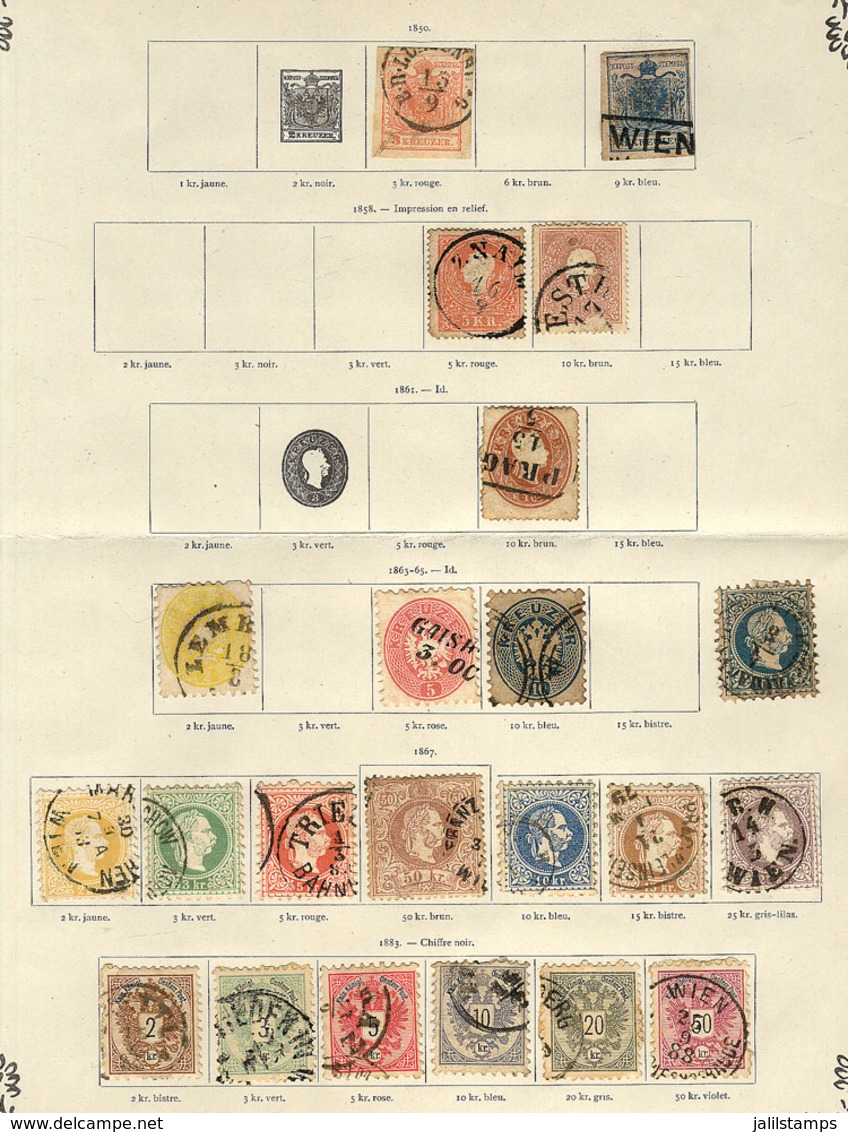 AUSTRIA: Old Collection On Album Pages, Used Or Mint Stamps, Fine General Quality, Good Opportunity! IMPORTANT: Please V - Otros & Sin Clasificación