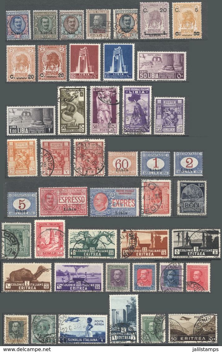 ITALIAN COLONIES: Lot Of Good Stamps And Sets, Used And Mint (with Gum And Light Hinge Marks), VF General Quality, Inclu - Otros & Sin Clasificación